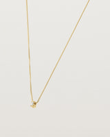 Angled Sena Slider Necklace with White Diamond in yellow gold.