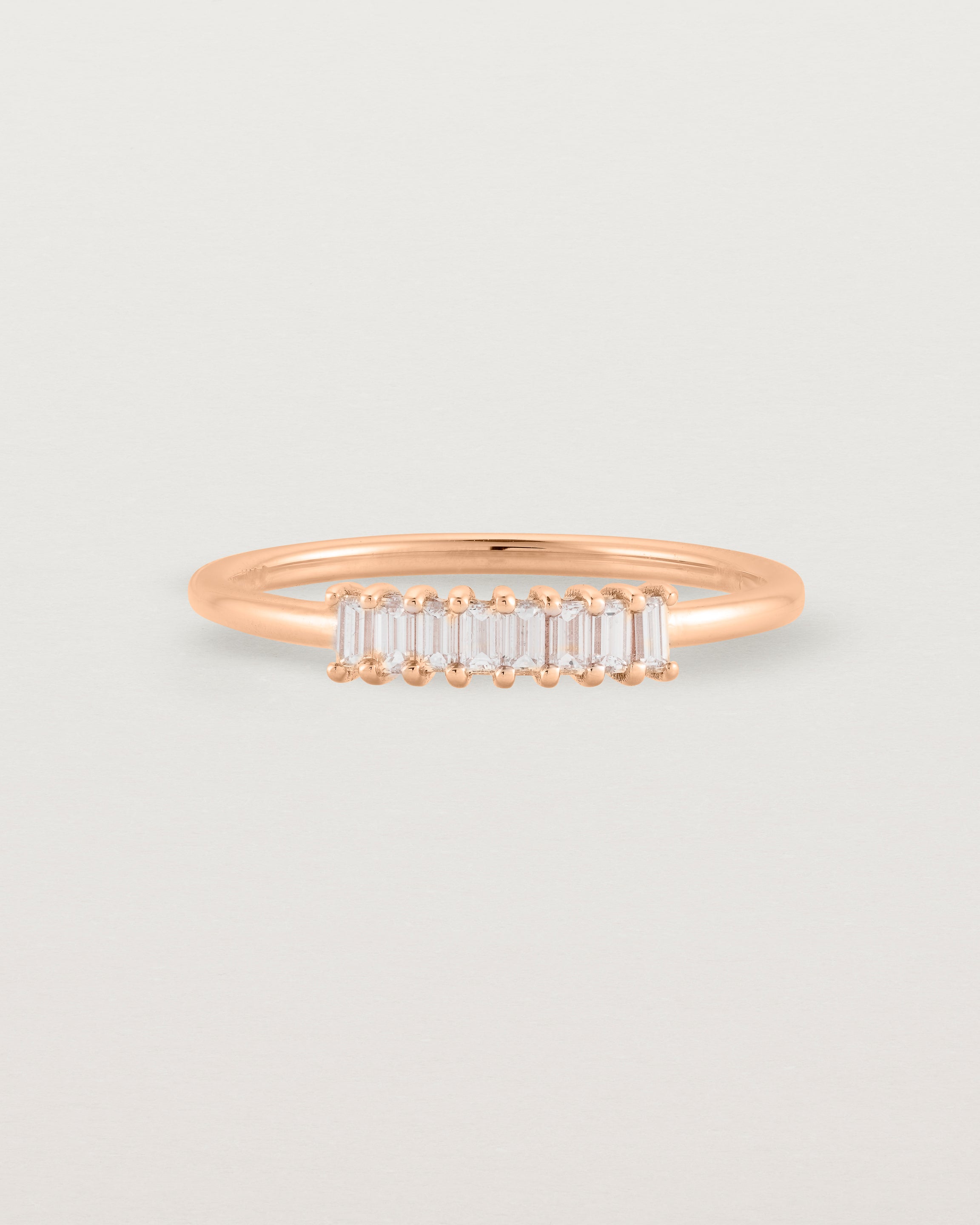 Front view of the Sena Wrap Ring | Diamonds in Rose Gold.