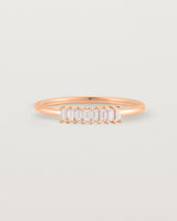 Front view of the Sena Wrap Ring | Diamonds in Rose Gold.