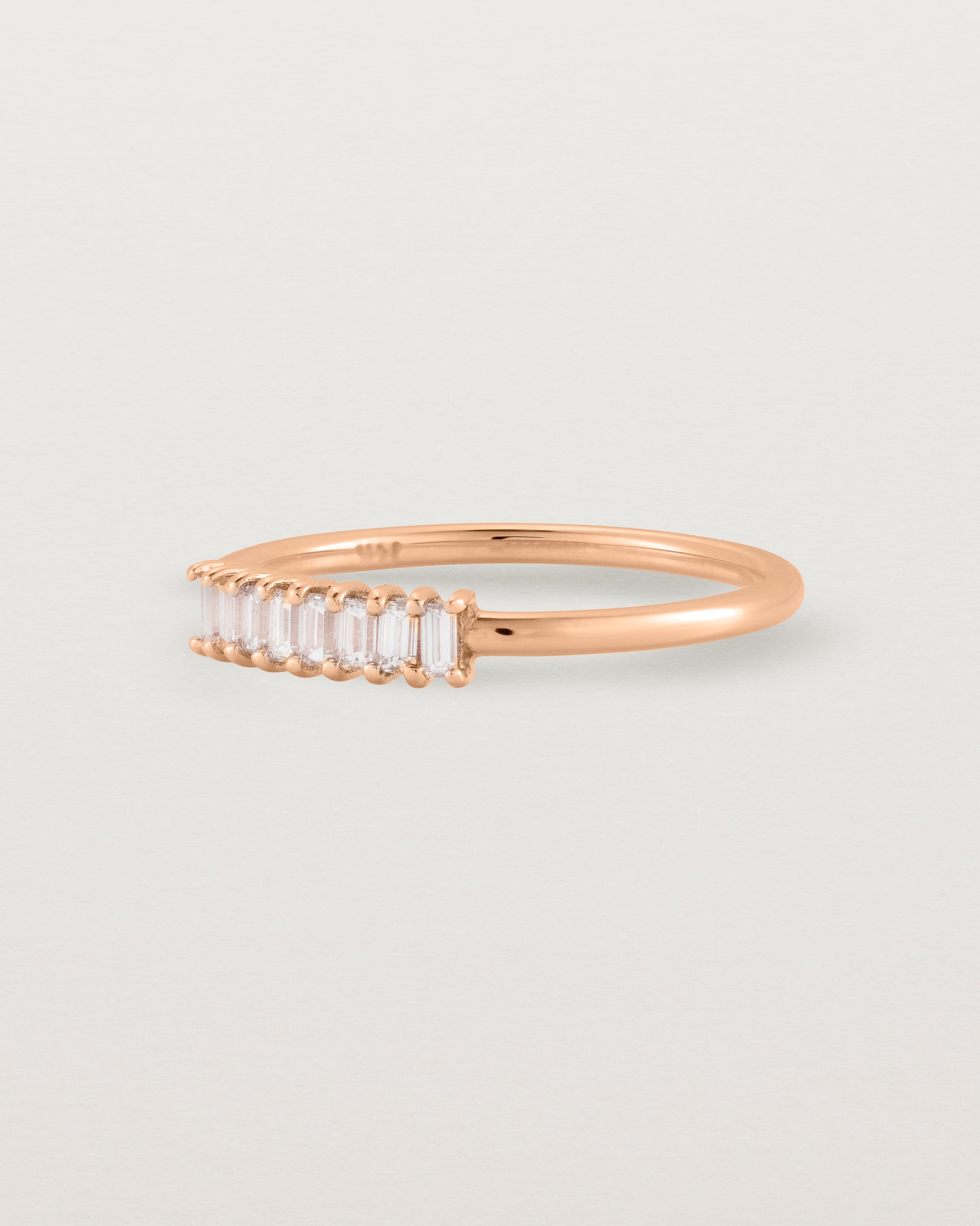 Angled view of the Sena Wrap Ring | Diamonds in Rose Gold.