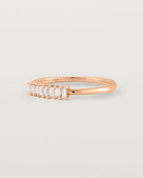 Angled view of the Sena Wrap Ring | Diamonds in Rose Gold.