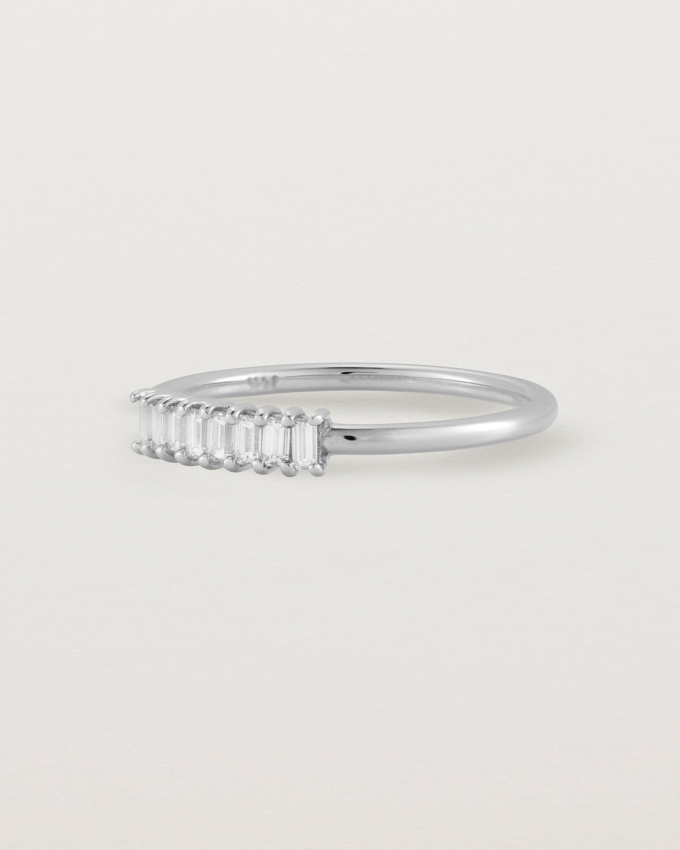 Front view of the Sena Wrap Ring | Diamonds in White Gold.