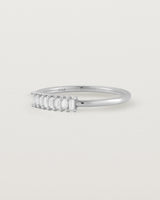 Front view of the Sena Wrap Ring | Diamonds in White Gold.