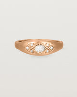 Front view of the Seule Cheri Ring | Diamonds | Rose Gold.