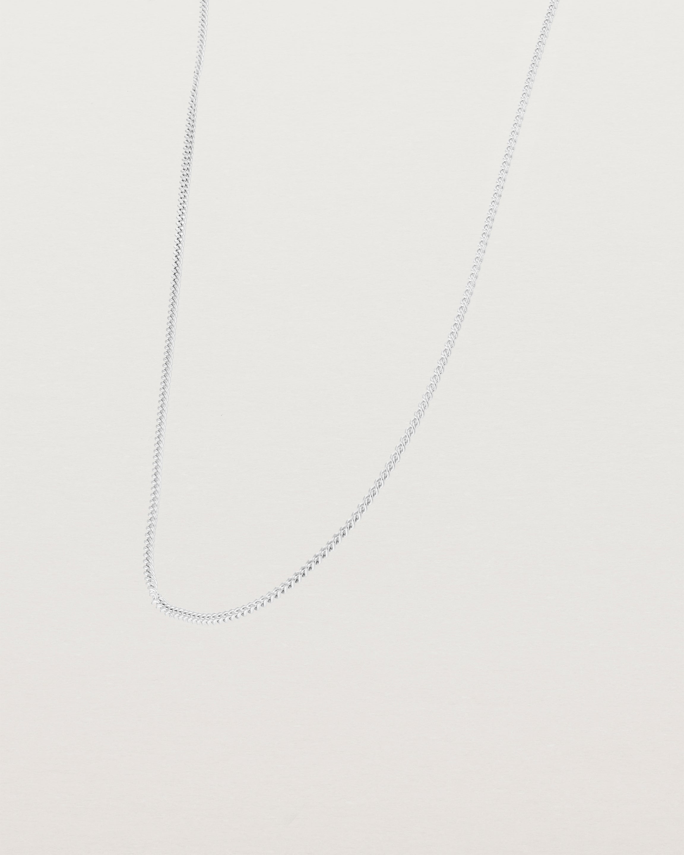 Angled view of the Simple Chain Necklace | Sterling Silver