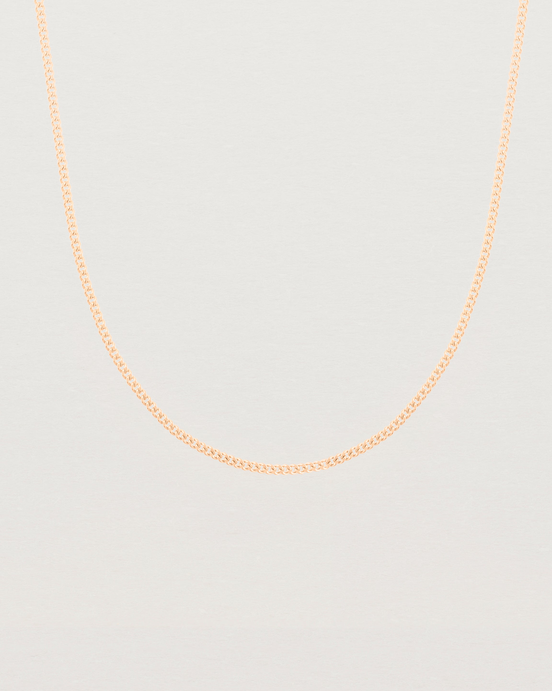 Front view of the Simple Chain Necklace | Rose Gold