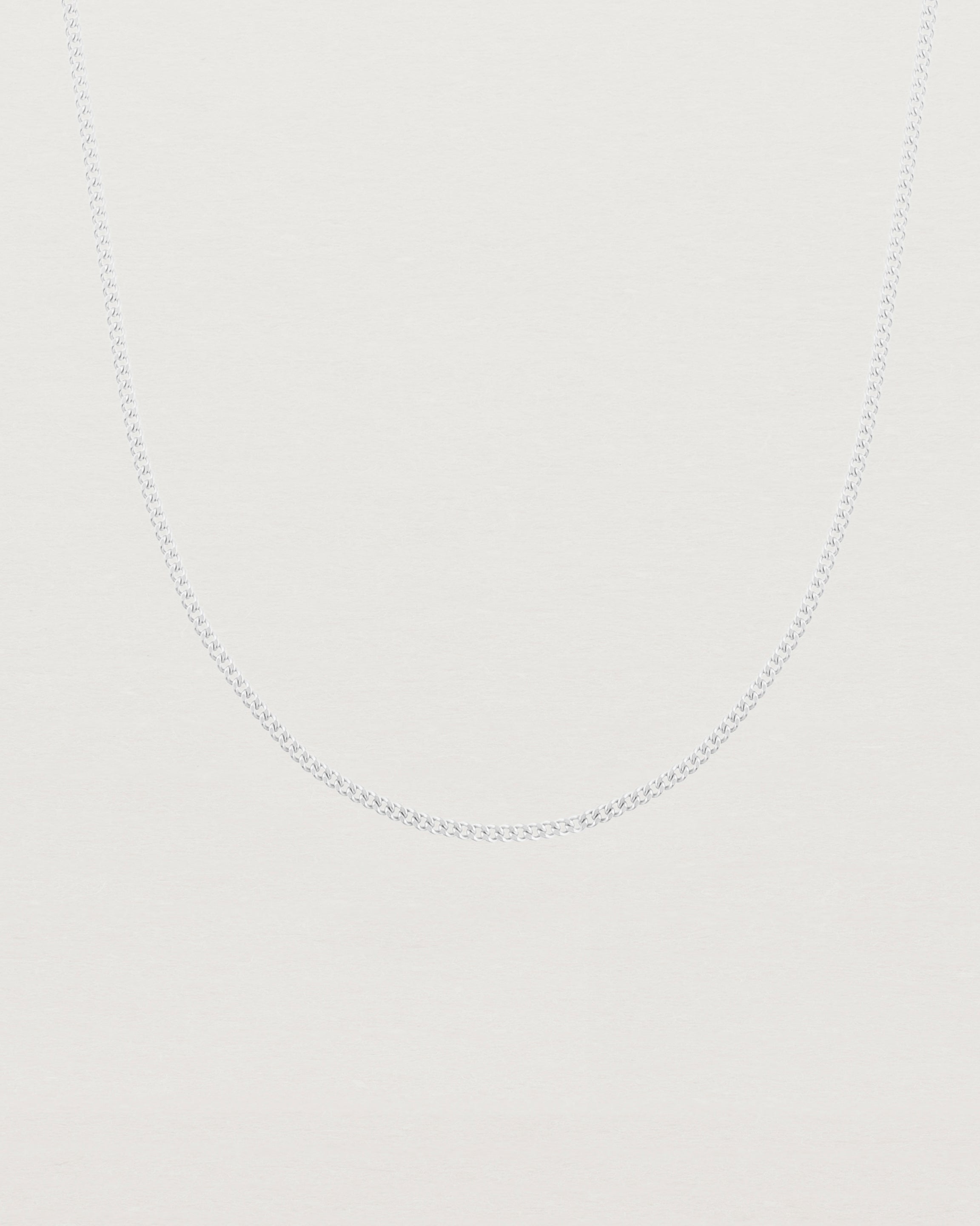 Front view of the Simple Chain Necklace | Sterling Silver