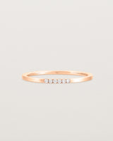 Front view of the Six Stone Queenie Ring | Diamonds in Rose Gold.