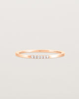 Front view of the Six Stone Queenie Ring | Diamonds in Rose Gold.