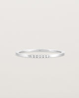 Front view of the Six Stone Queenie Ring | Diamonds in White Gold.