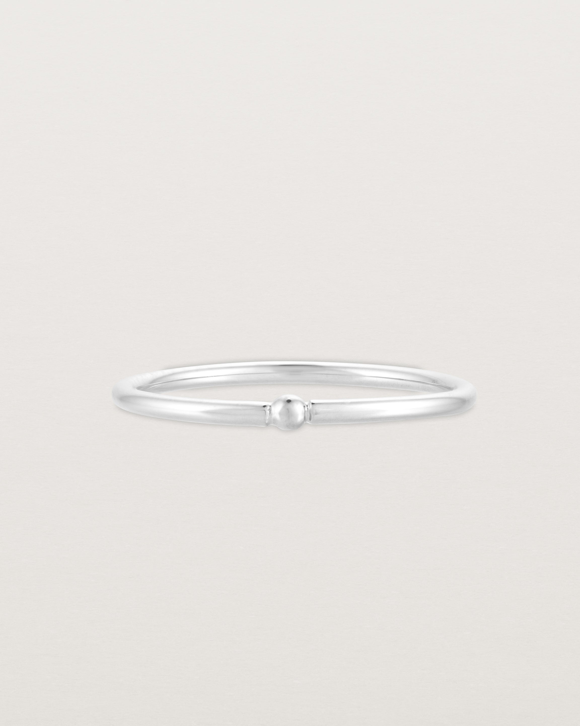 Front view of the Suspend Ring in Sterling Silver. Standing view of the Suspend Ring in Sterling Silver.