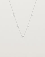Front view of the Tellue Necklace in sterling silver.
