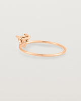 fine rose gold ring featuring a champagne yellow helidor stone