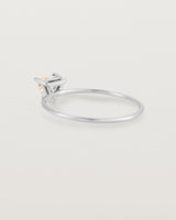 Fine silver ring with a champagne coloured helidor stone