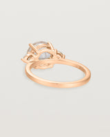 Back view of the Una Round Trio Ring | Rutilated Quartz & Diamonds | Rose Gold.