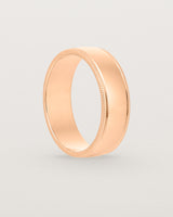 Standing view of the Millgrain Wedding Ring | 6mm in Rose Gold.