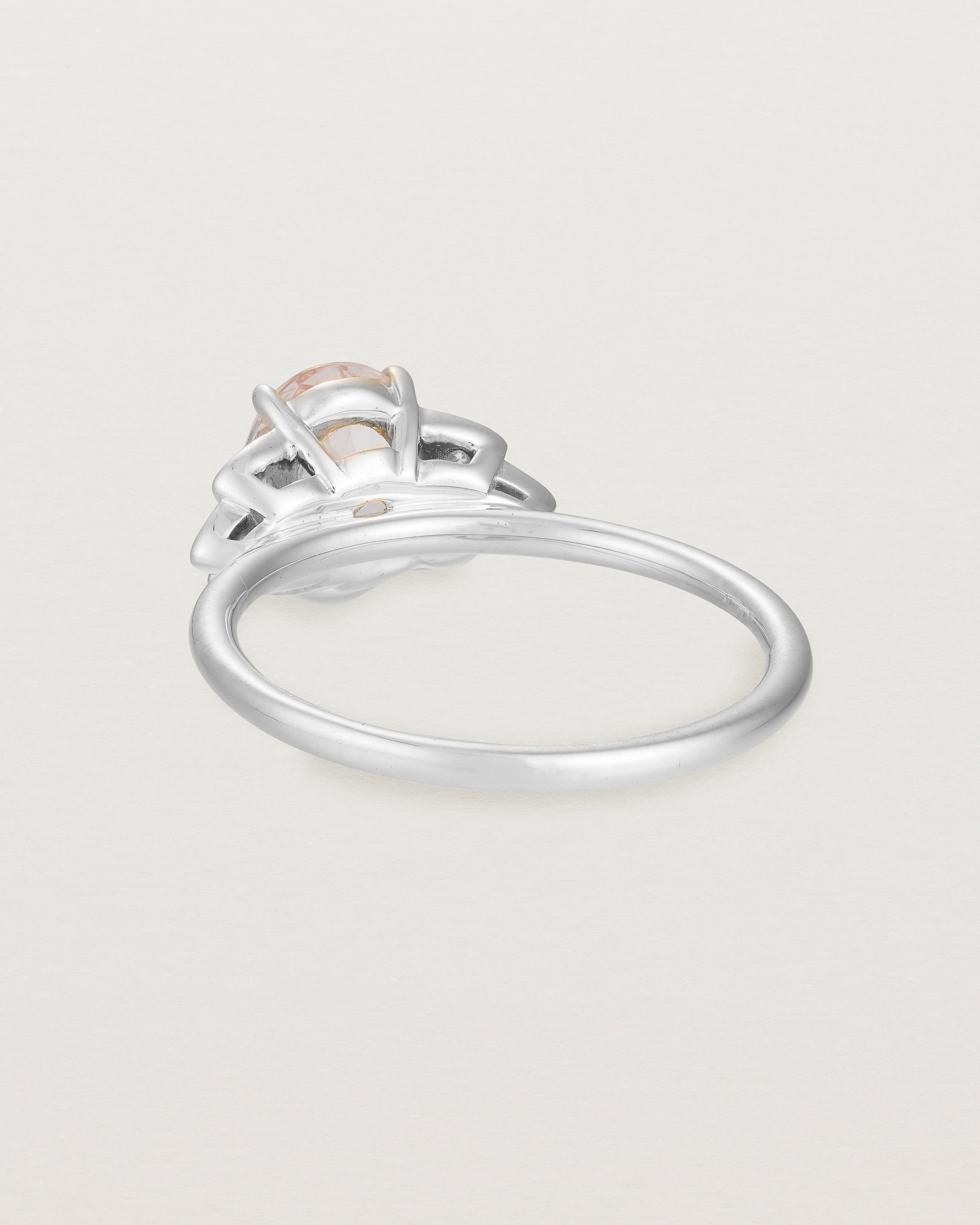 Back view of the Winnie Ring | Morganite & Diamonds | White Gold.