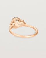 Back view of the Winnie Ring | Rutilated Quartz & Diamonds | Rose Gold.
