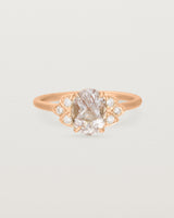 Front view of the Winnie Ring | Rutilated Quartz & Diamonds | Rose Gold.