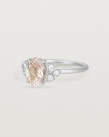 Angle view of the Winnie Ring | Rutilated Quartz & Diamonds | White Gold.